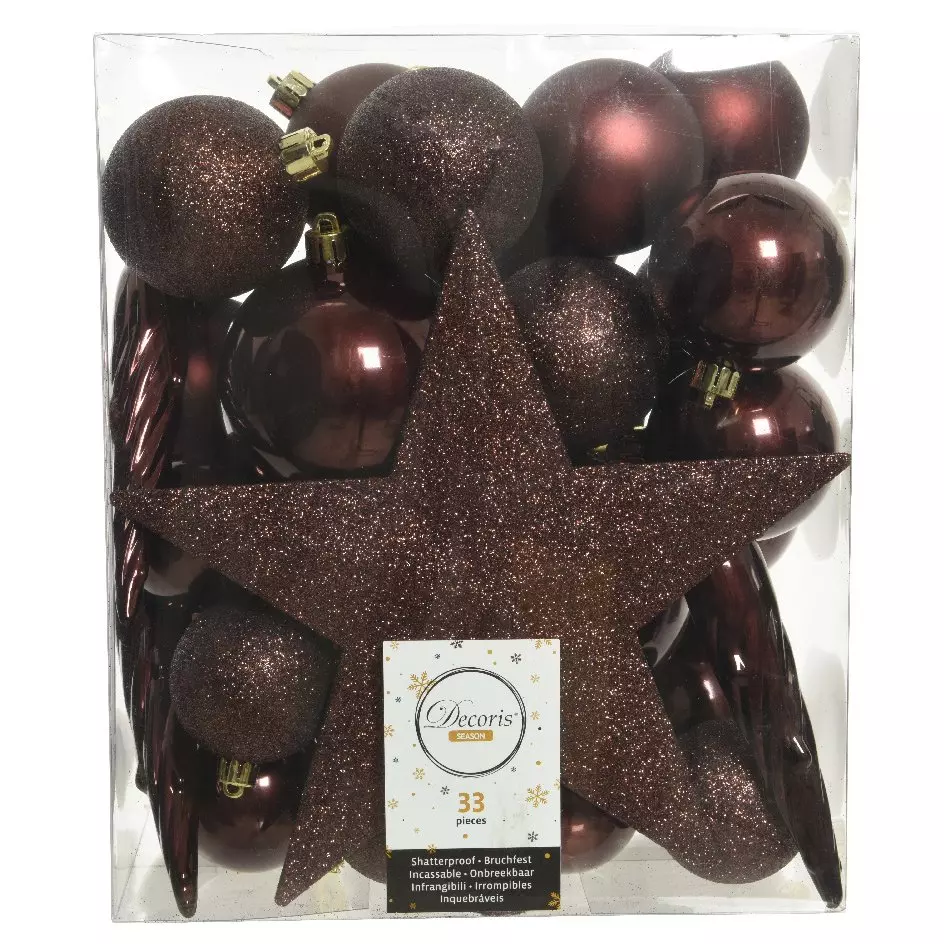 Kit de decoración para árbol de Navidad Novae Caoba 1