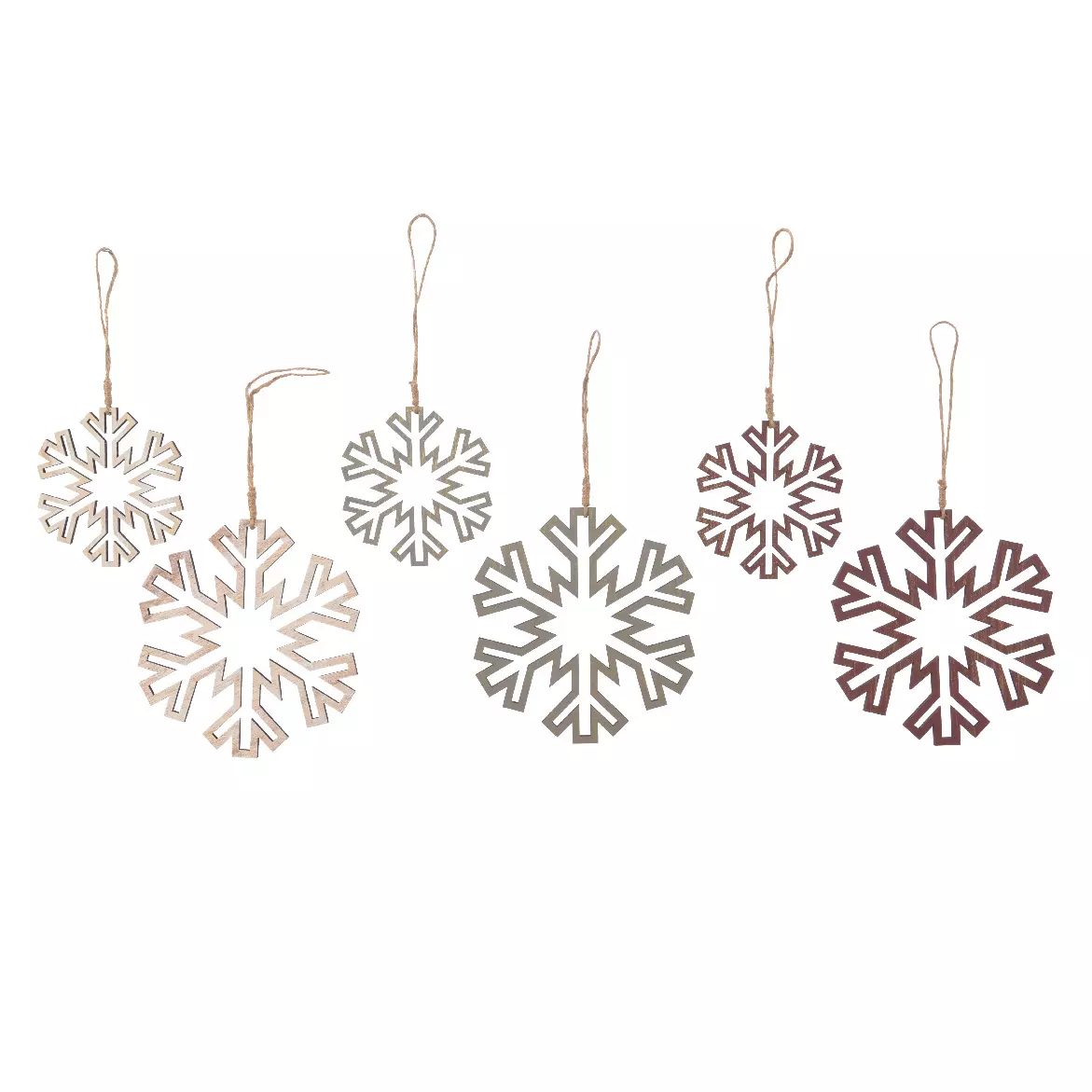 Lot de 6 flocons de Noël à suspendre Floconia Multicolore 1
