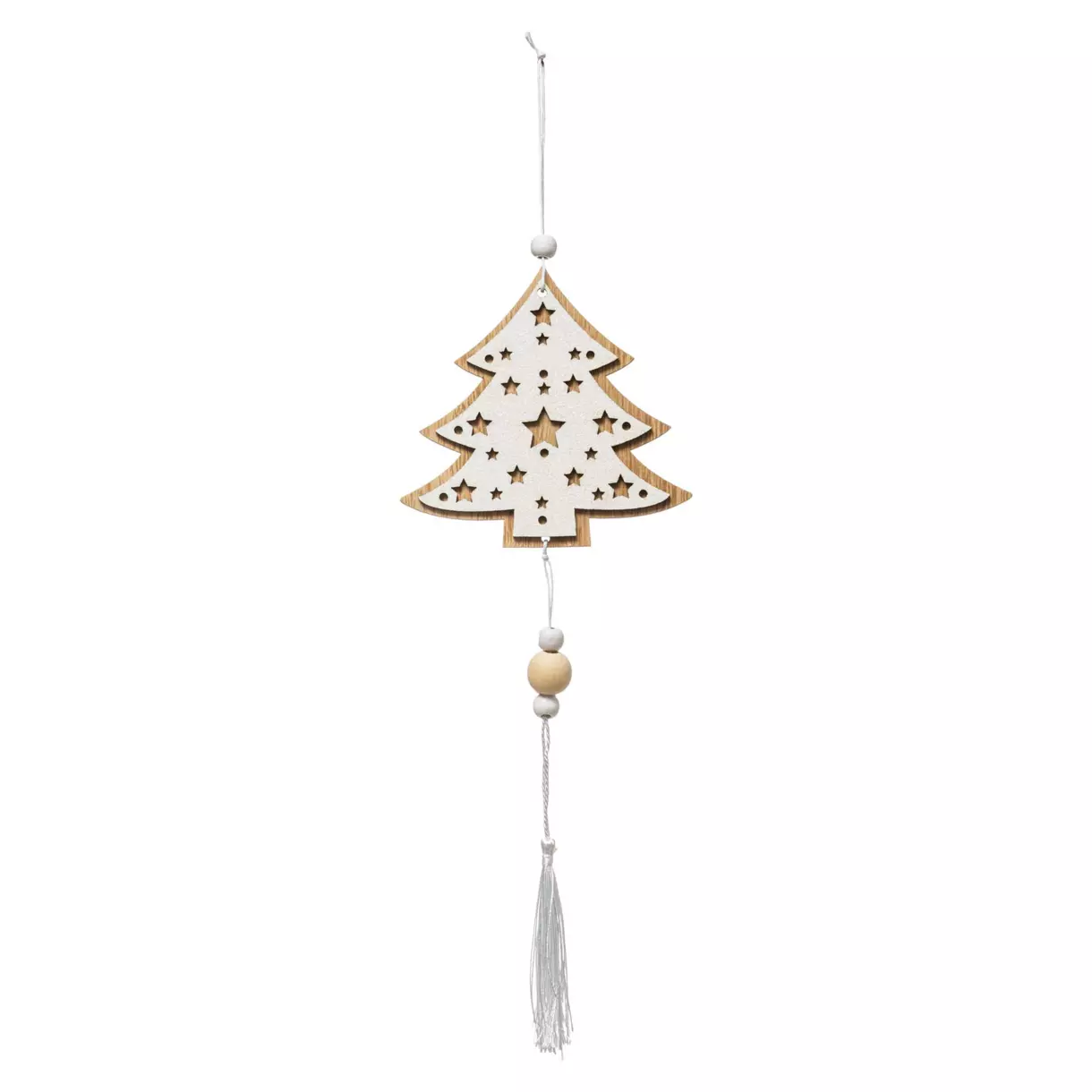Adorno navideño para colgar Estrella Blanco 1