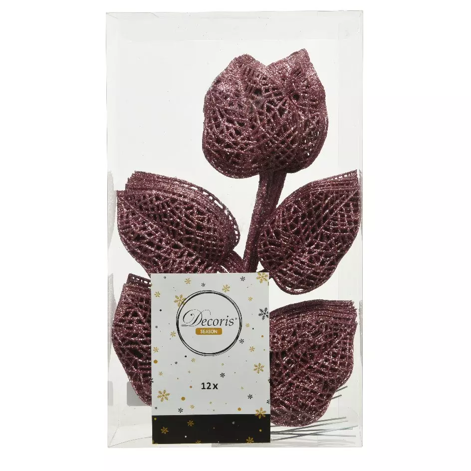 Lot de 12 feuilles à suspendre Alpine Vieux rose 1