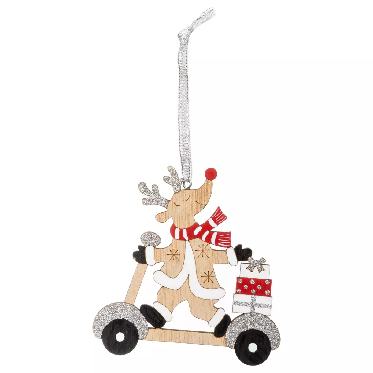 Renne à suspendre Trottinette en bois Naturel 1