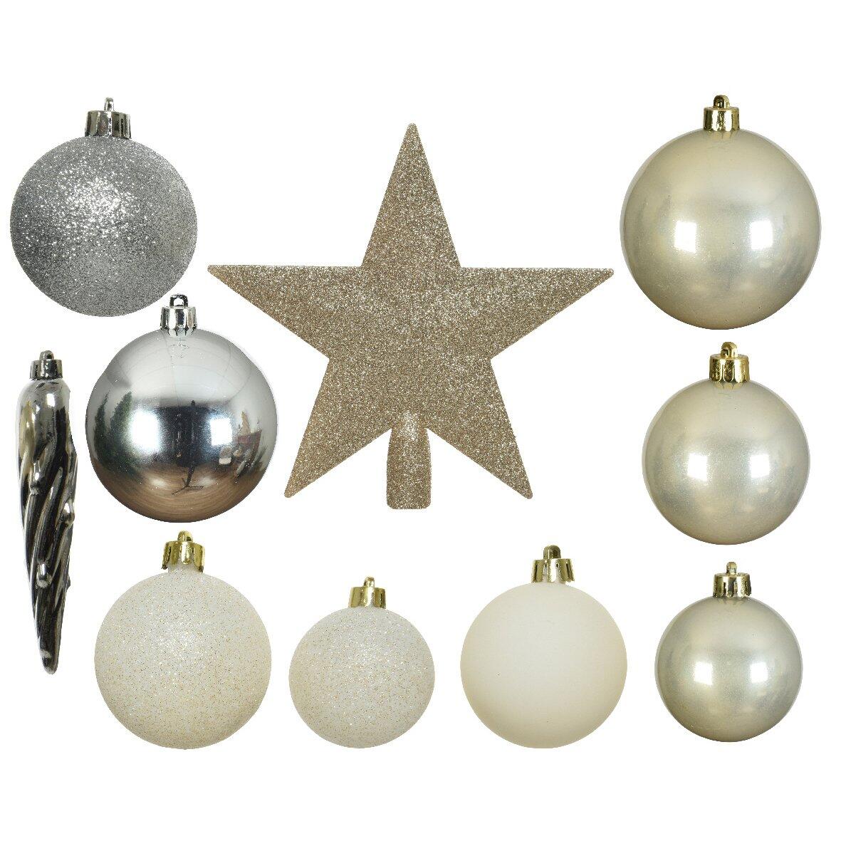 Kit di decorazioni di Natale Novae multi Argento / Bianco Perla 1