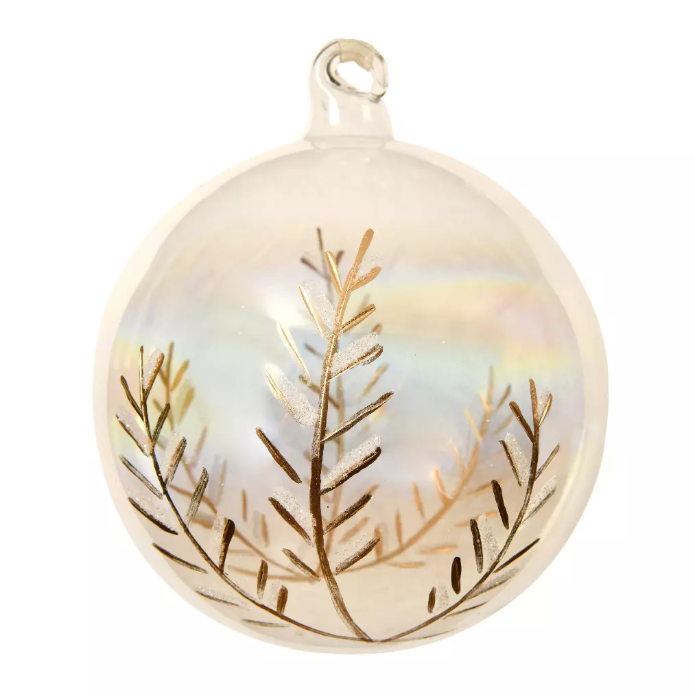 Lot de 2 boules de Noël en verre (D100 mm) Vreli Transparent 1