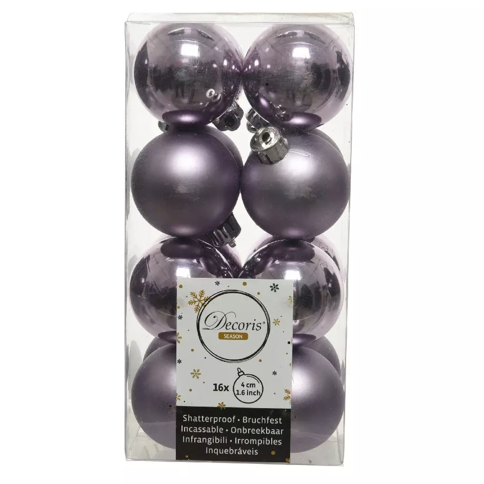 Set van 16 kerstballen (D40 mm) Alpine Lila 1