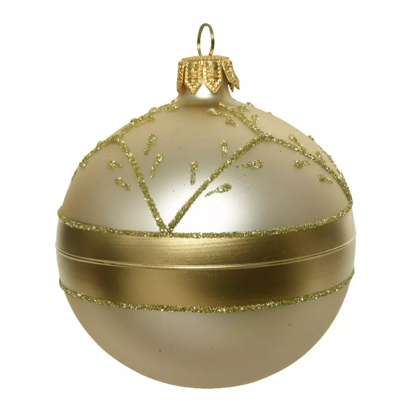 Lot de 6 boules de Noël en verre (D80 mm) Larya Perle  1