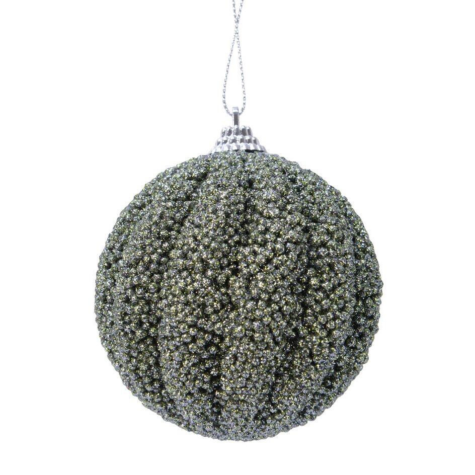 Confezione di 12 palline di Natale (Ø80 mm) Etincelle Verde muschio 1