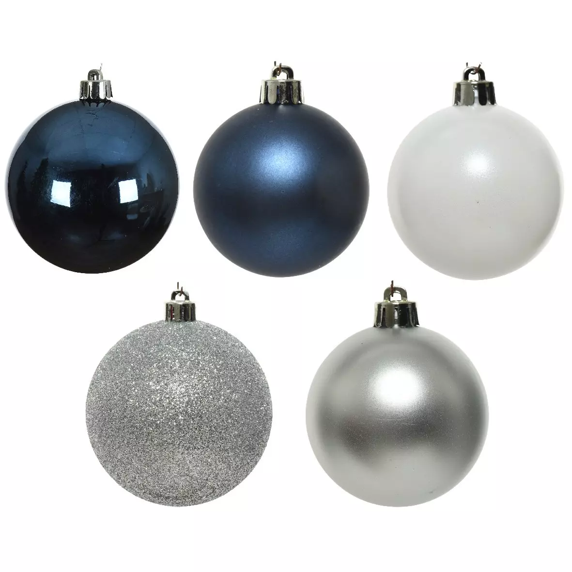 Lot de 30 boules de Noël (D60 mm) Alpine multi Bleu nuit 1