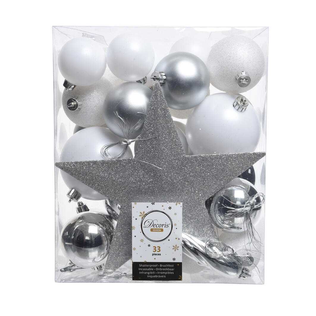 Kit di decorazioni di Natale Novae mix Bianco / Argento 1