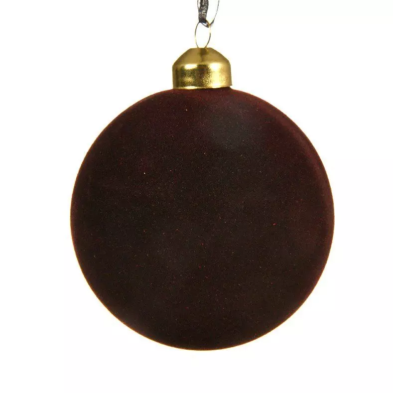 Lote de 3 bolas de Navidad (D80 mm) Steffy Burdeos 1