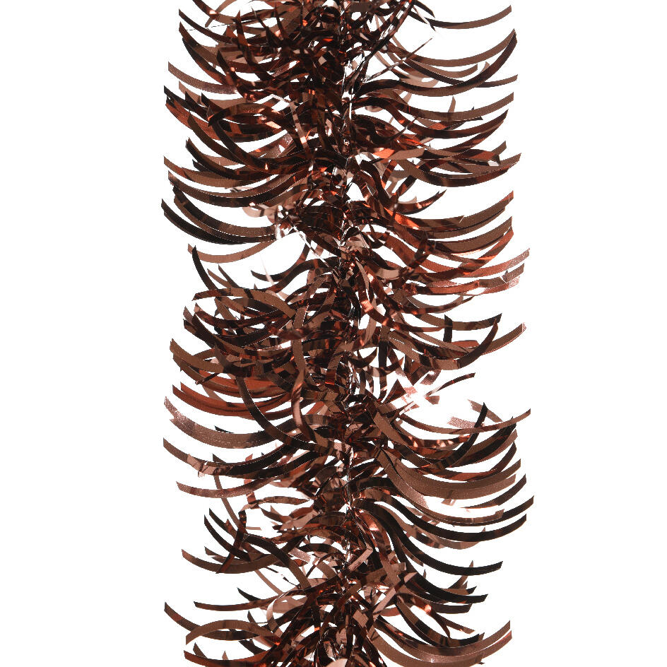 Guirlande de Noël (D10 cm) ondulée Alpine Rouge brun 1