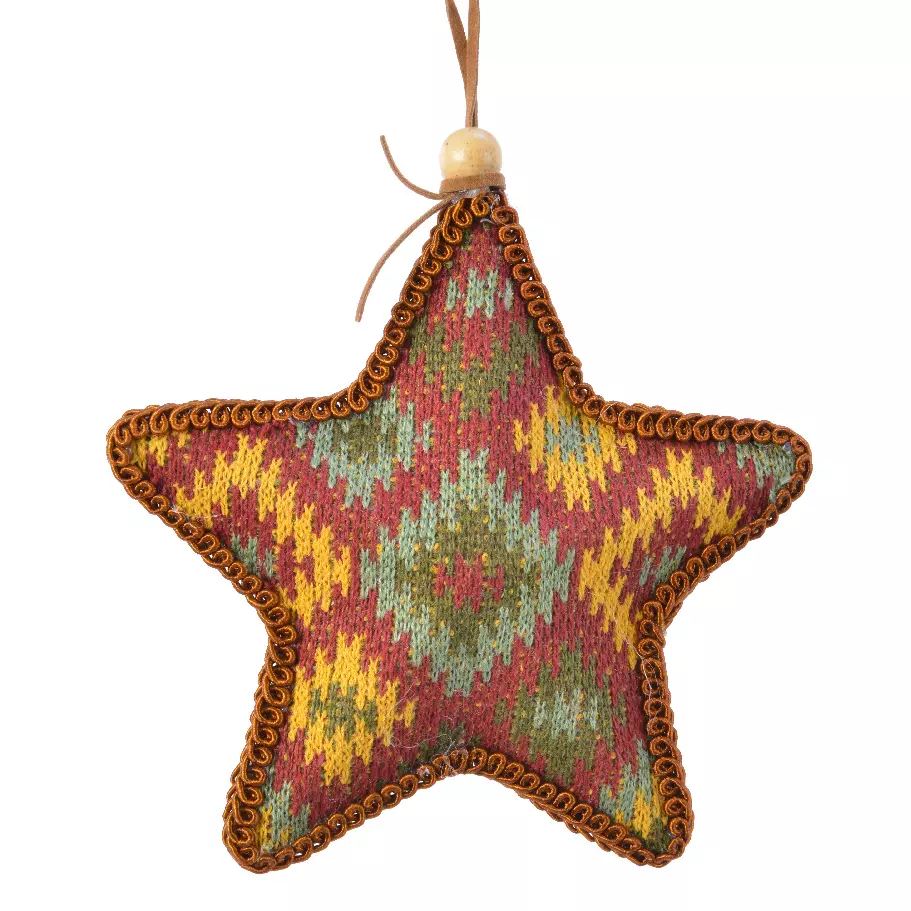 Estrella de Navidad para colgar Bohemio Marrón 1