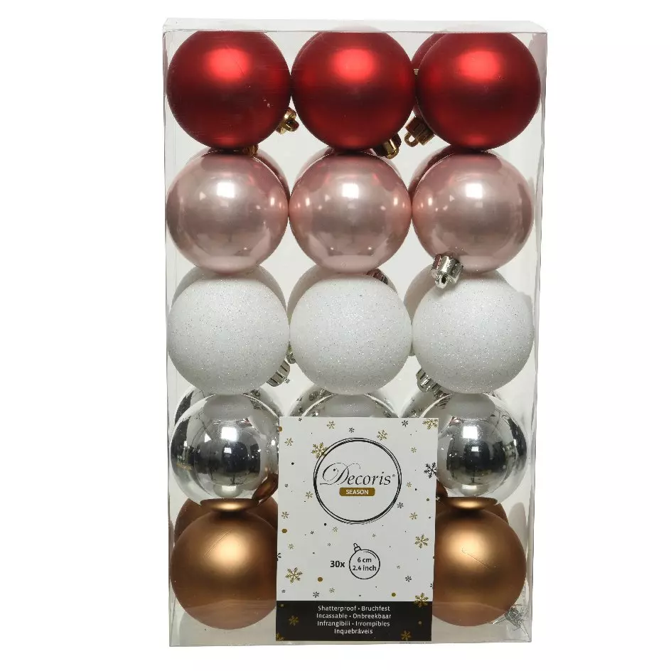 Set van 30 kerstballen (D60 mm) Alpine multi zilver 1