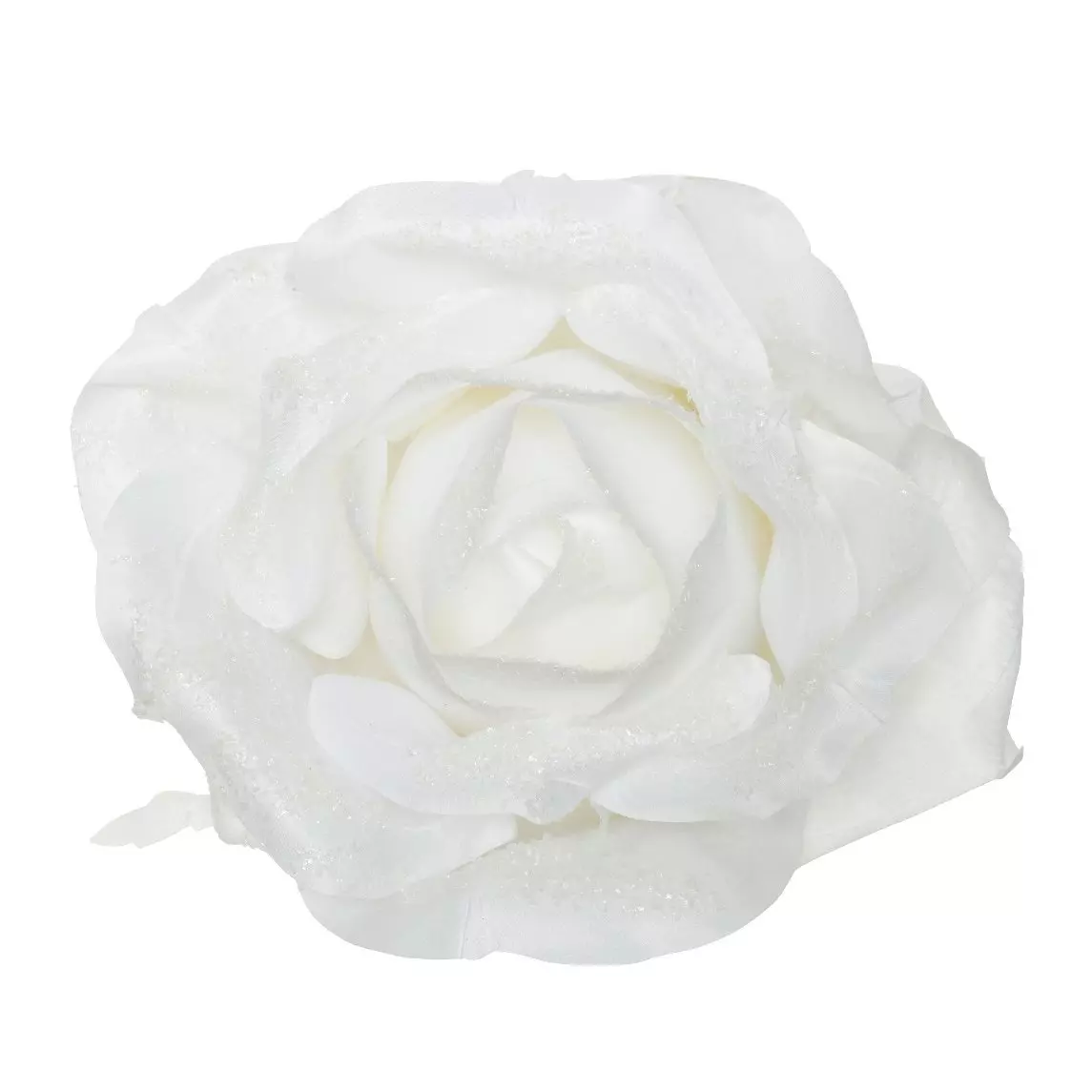 Kerstbloem met haakje Rosine Wit 1