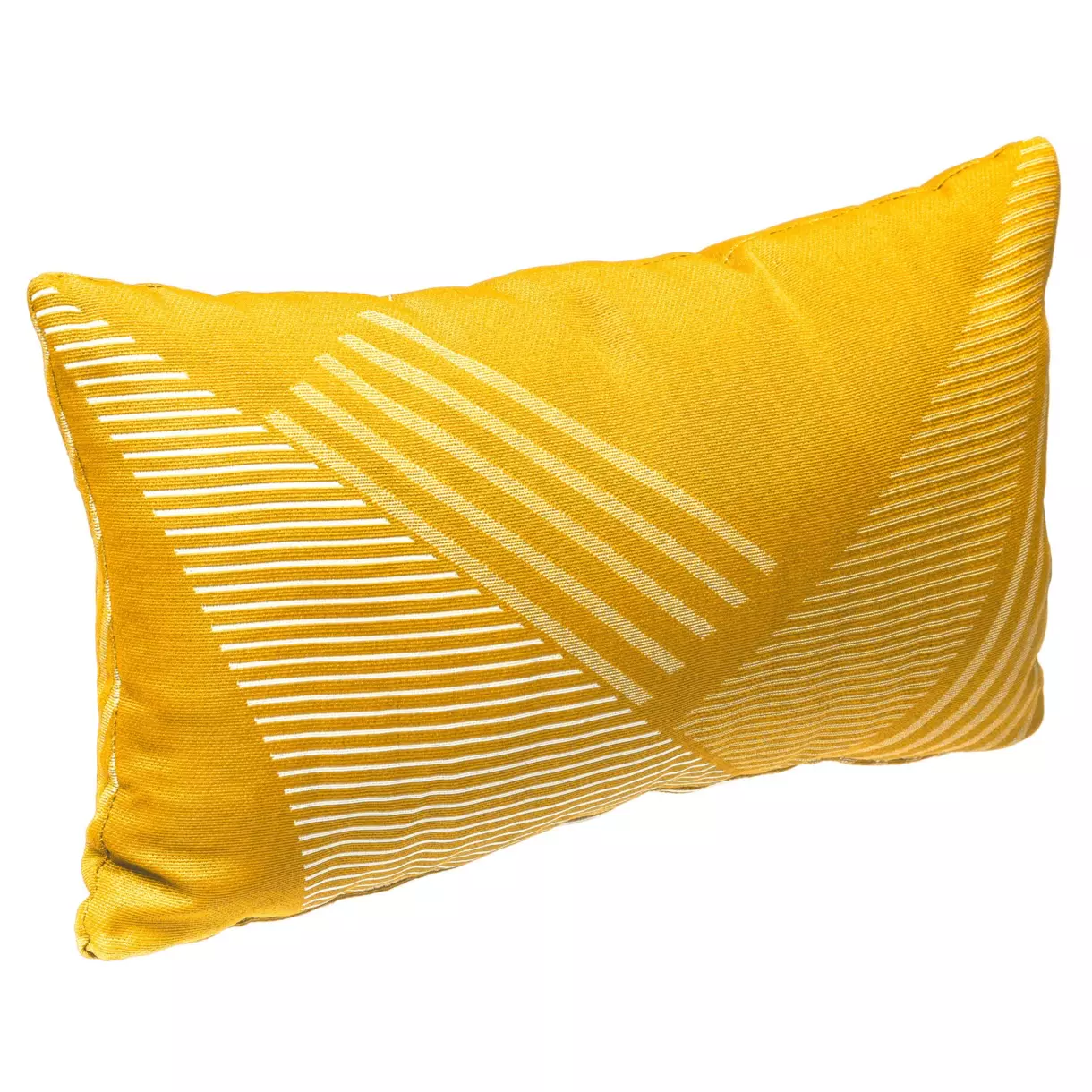 Coussin rectangulaire (50 cm) Jacquard Jaune moutarde 1
