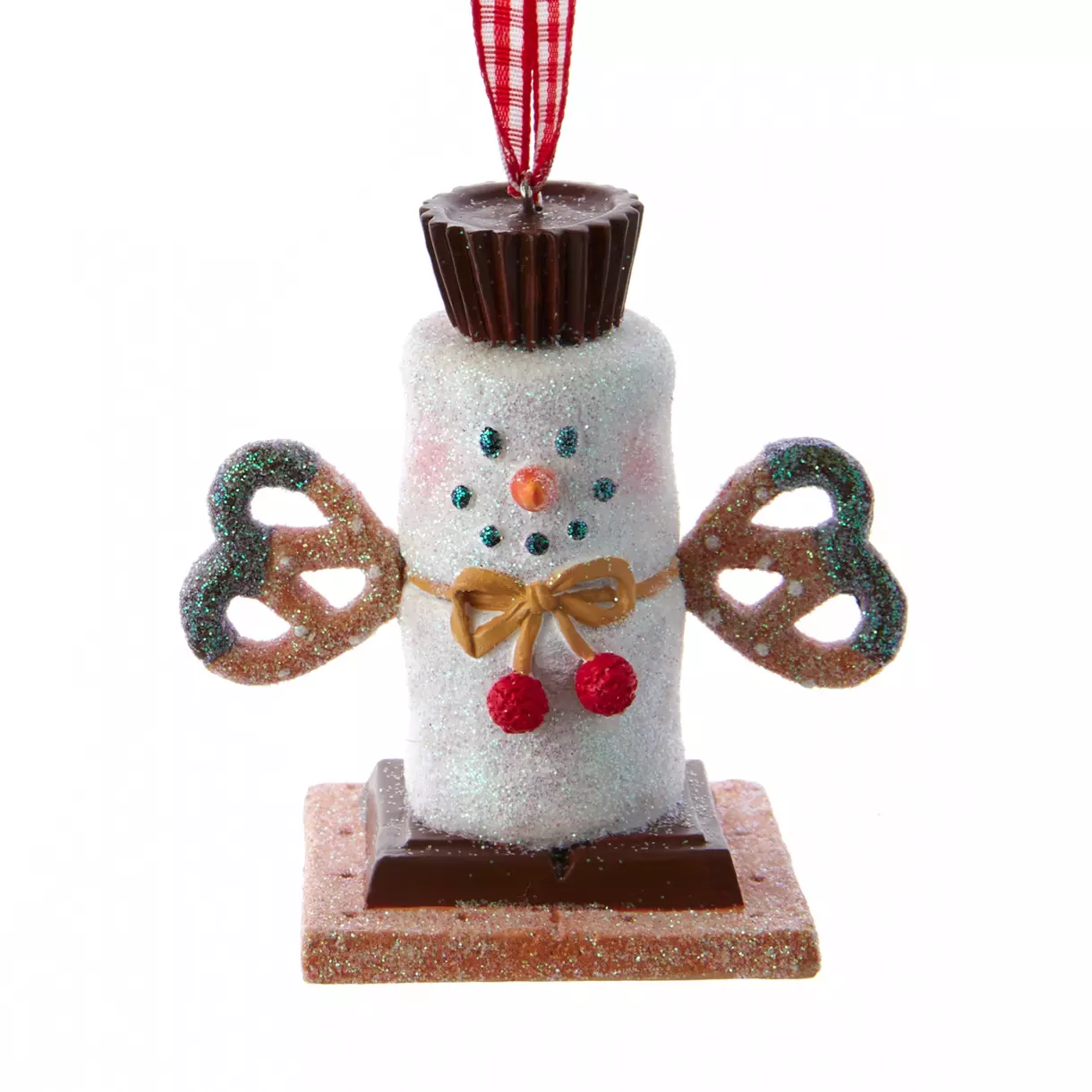 Muñeco de nieve para colgar Bretzel Cerise Blanco 1