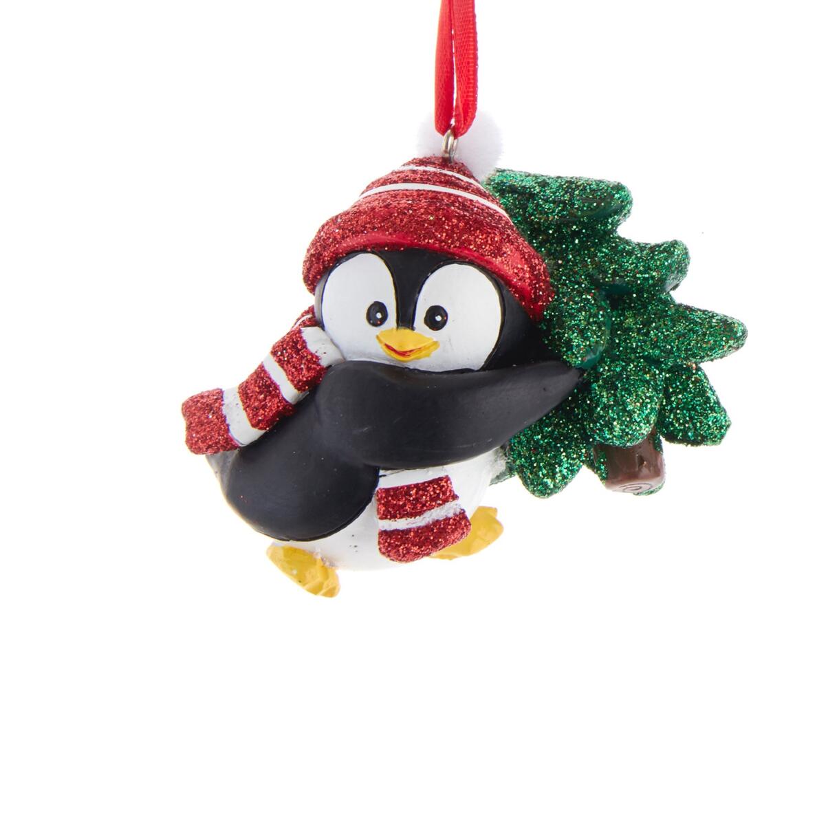 Pingouin de Noël à suspendre Sapin Noir 1