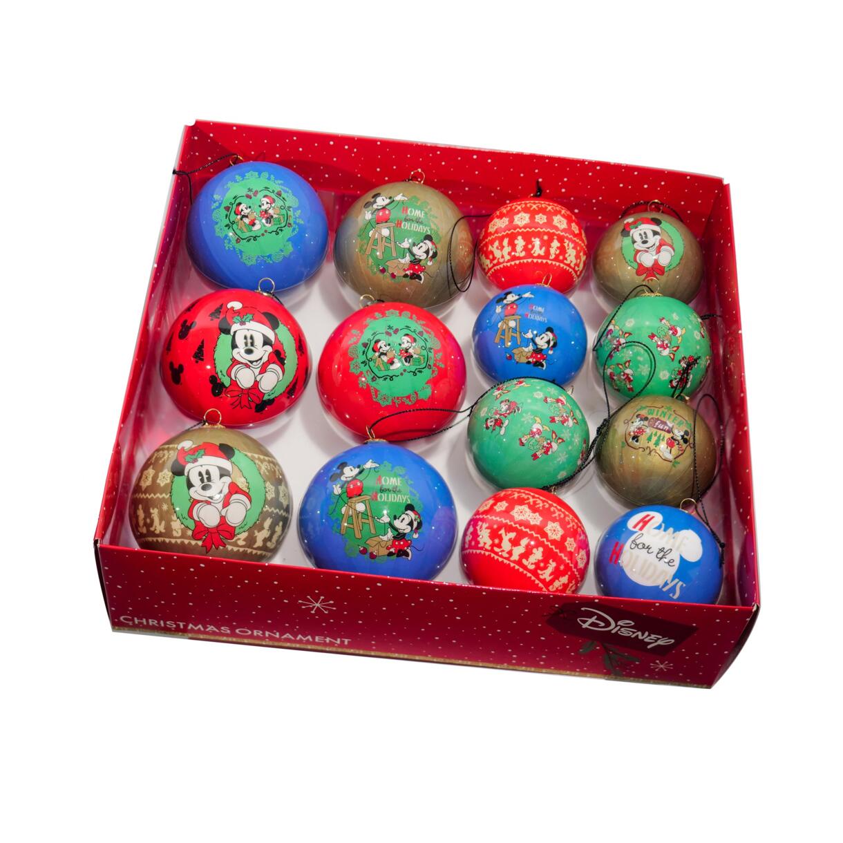 Coffret de 14 boules de Noël (D75 mm) Disney Mix Mickey  Multicolore 1