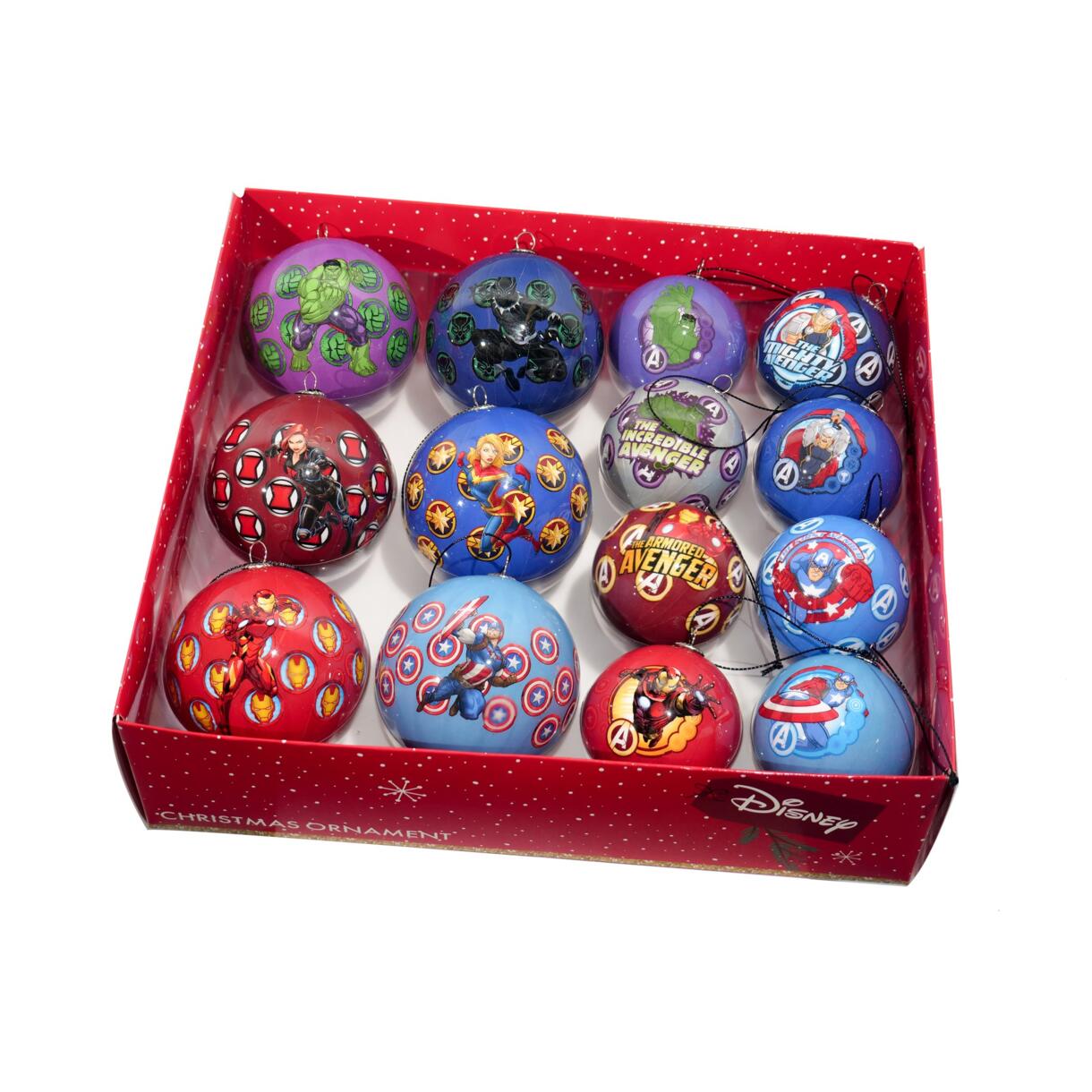 Cofanetto regalo 14 palline di Natale (D75 mm) Disney Avengers Multicolore 1