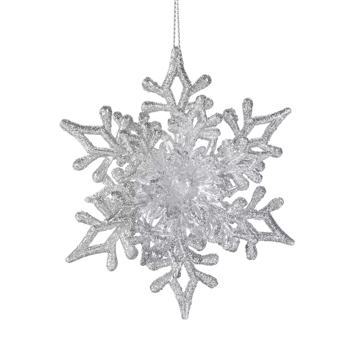 Flocon de Noël à suspendre Féerie Argent 1