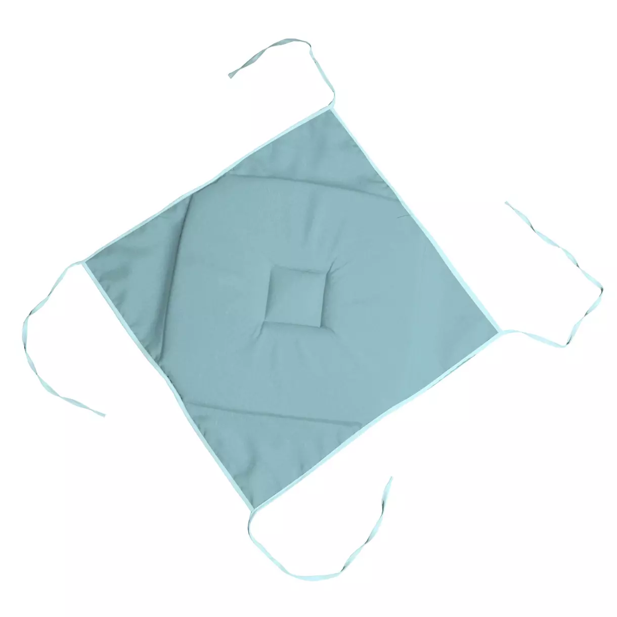 Galette de chaise carrée à rabats (40 cm) Nelson Vert jade 1