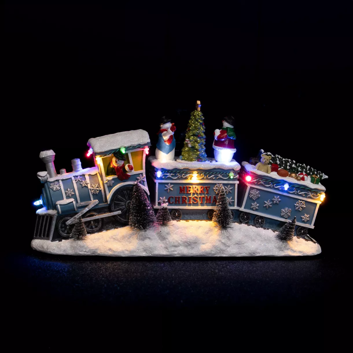 Escena de vida luminosa y musical à piles Voyage en train 1