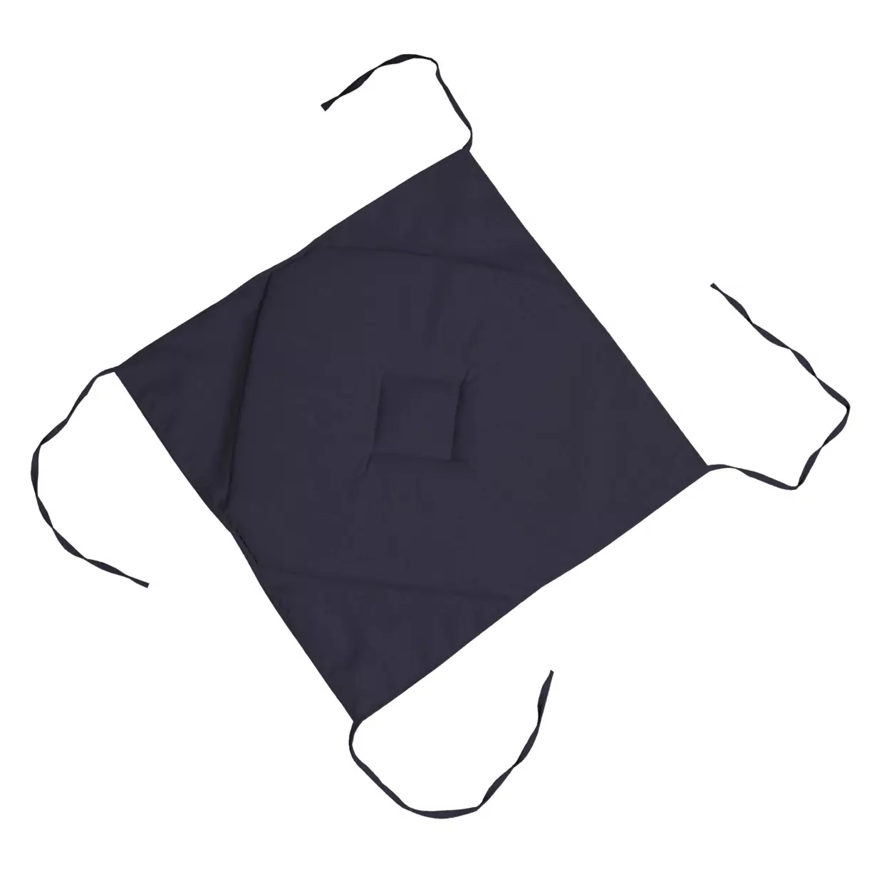 Galette de chaise carrée à rabats (40 cm) Nelson Bleu marine 1