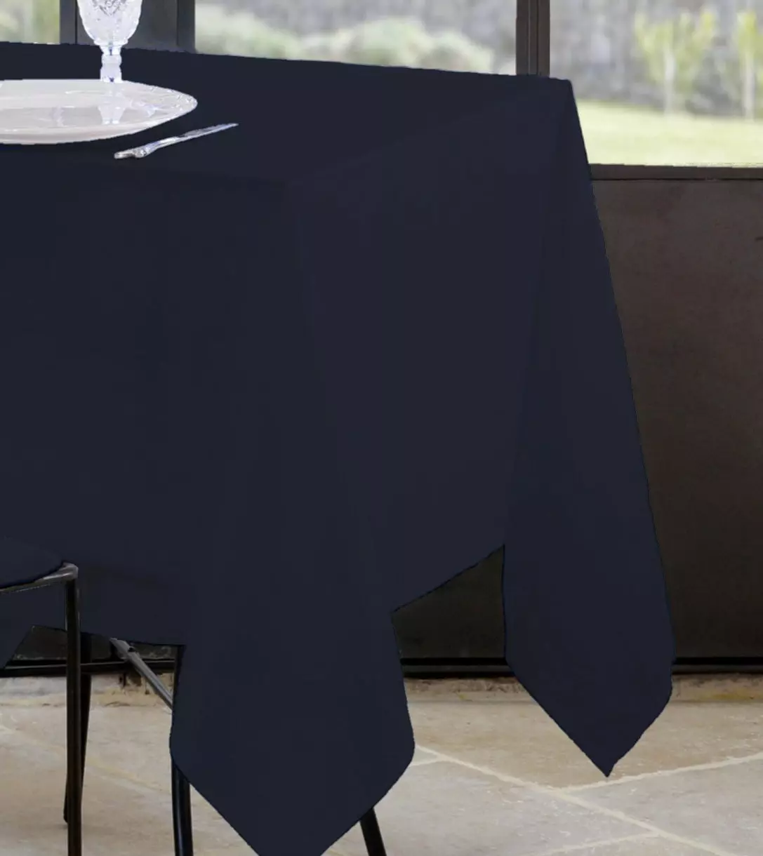 Nappe rectangulaire (300 cm) Nelson Bleu marine 1