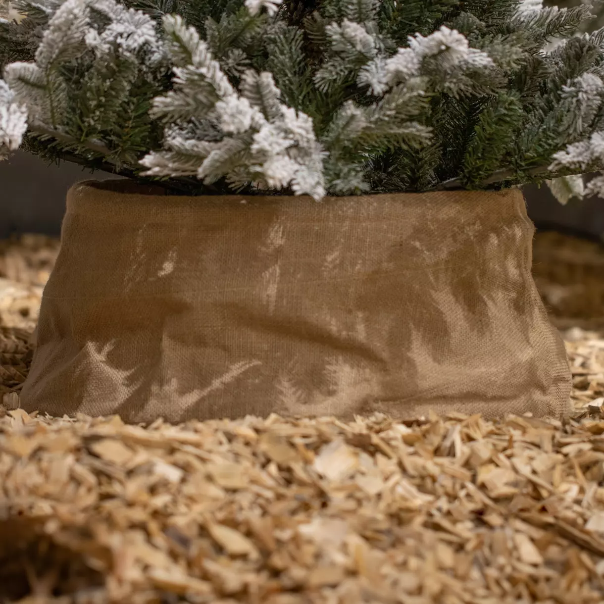 Kerstboommand Jute naturelkleur 1