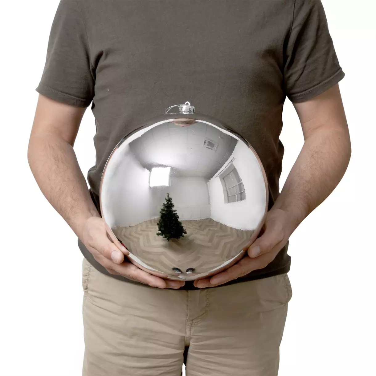 Boule de Noël (D250 mm) New Alpine Argent 1