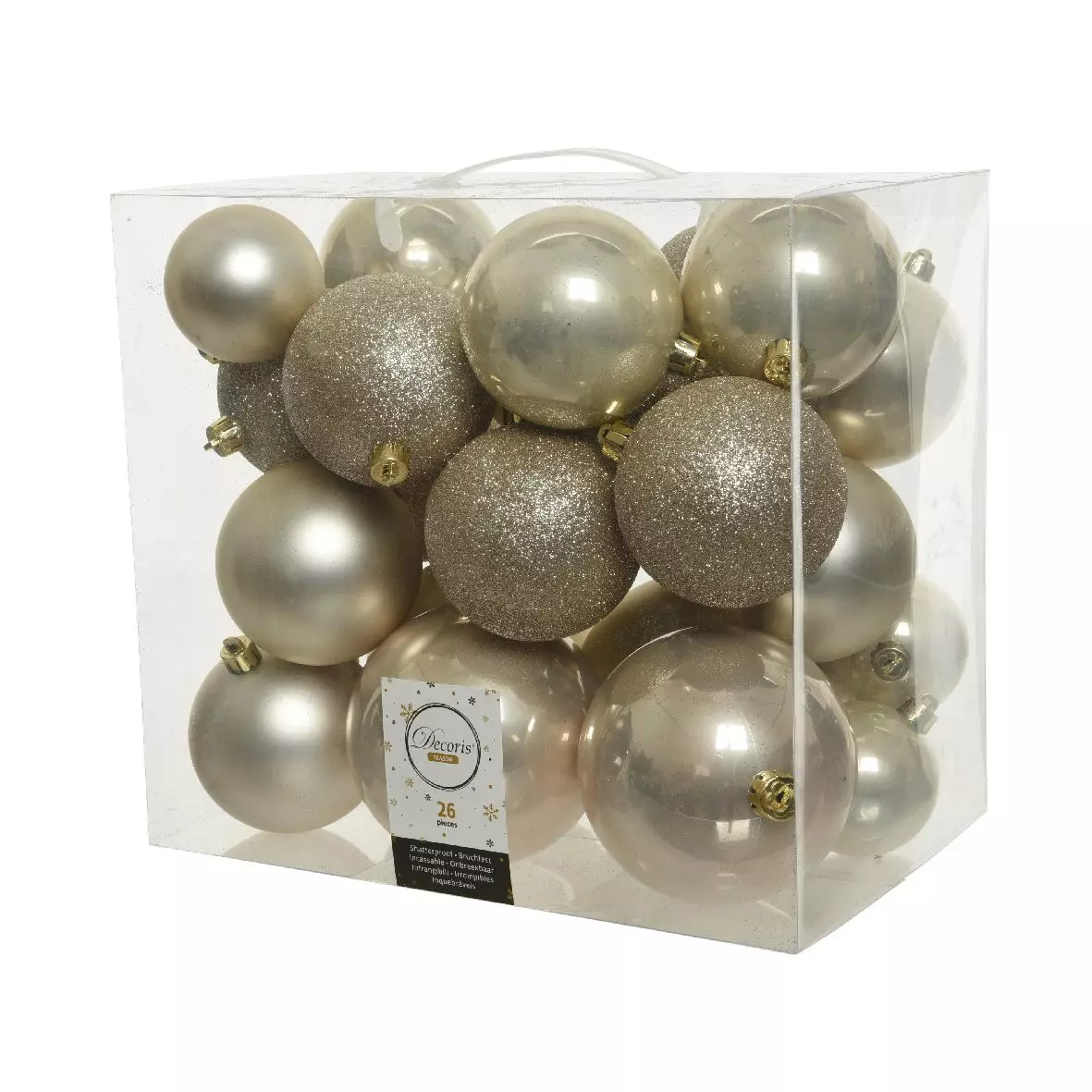 Lot de 26 boules de Noël Lara Perle 1