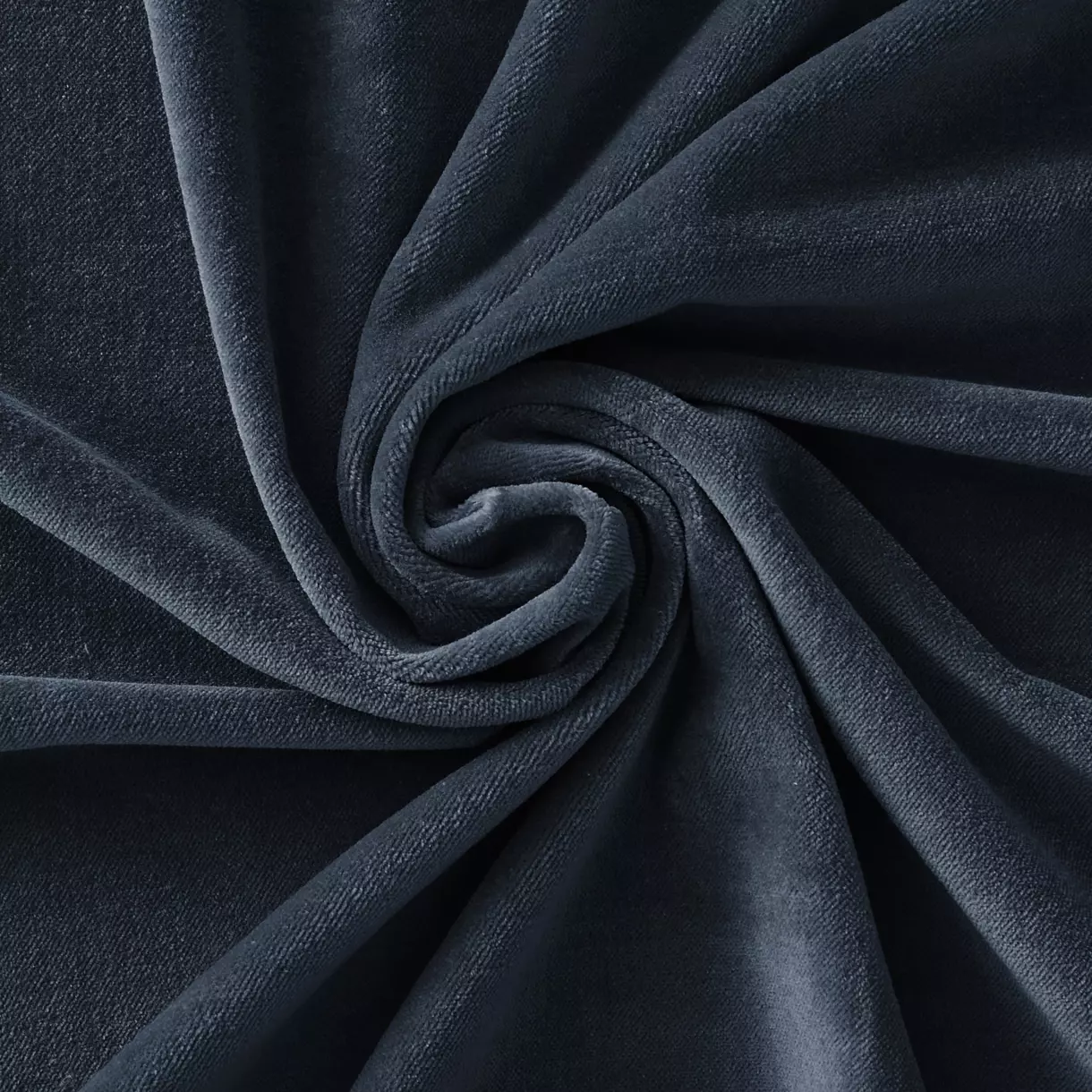 Cortina ajustable de terciopelo de algodón (140 x max 270 cm) César Azul noche