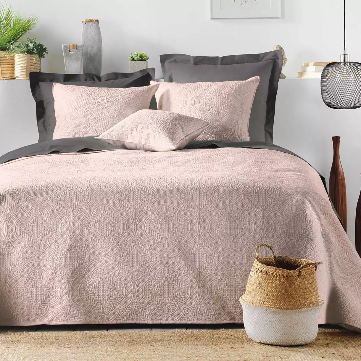 Colcha (220 x 240 cm) Romane Rosa 1
