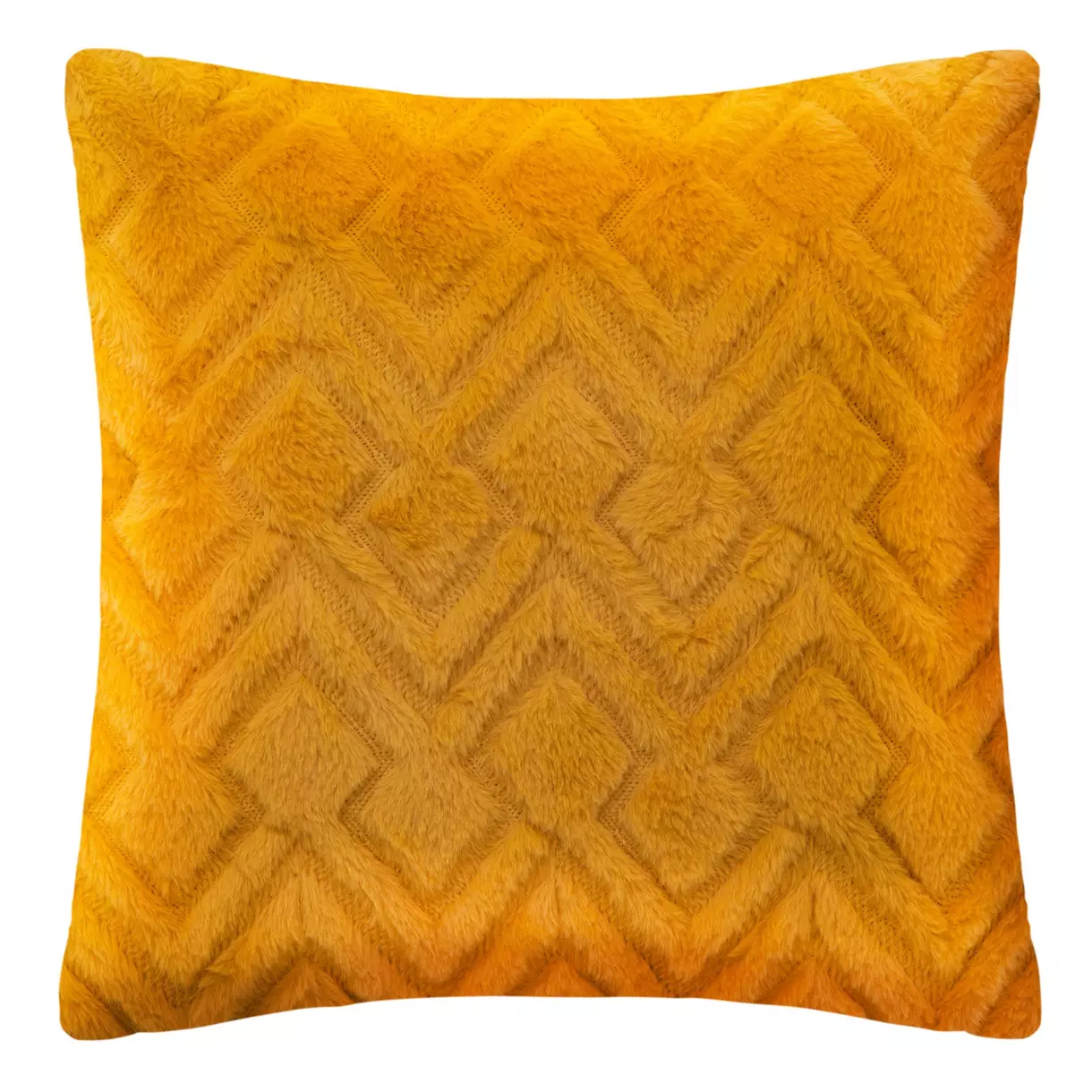Coussin carré (45 cm) Mara Jaune ocre 1