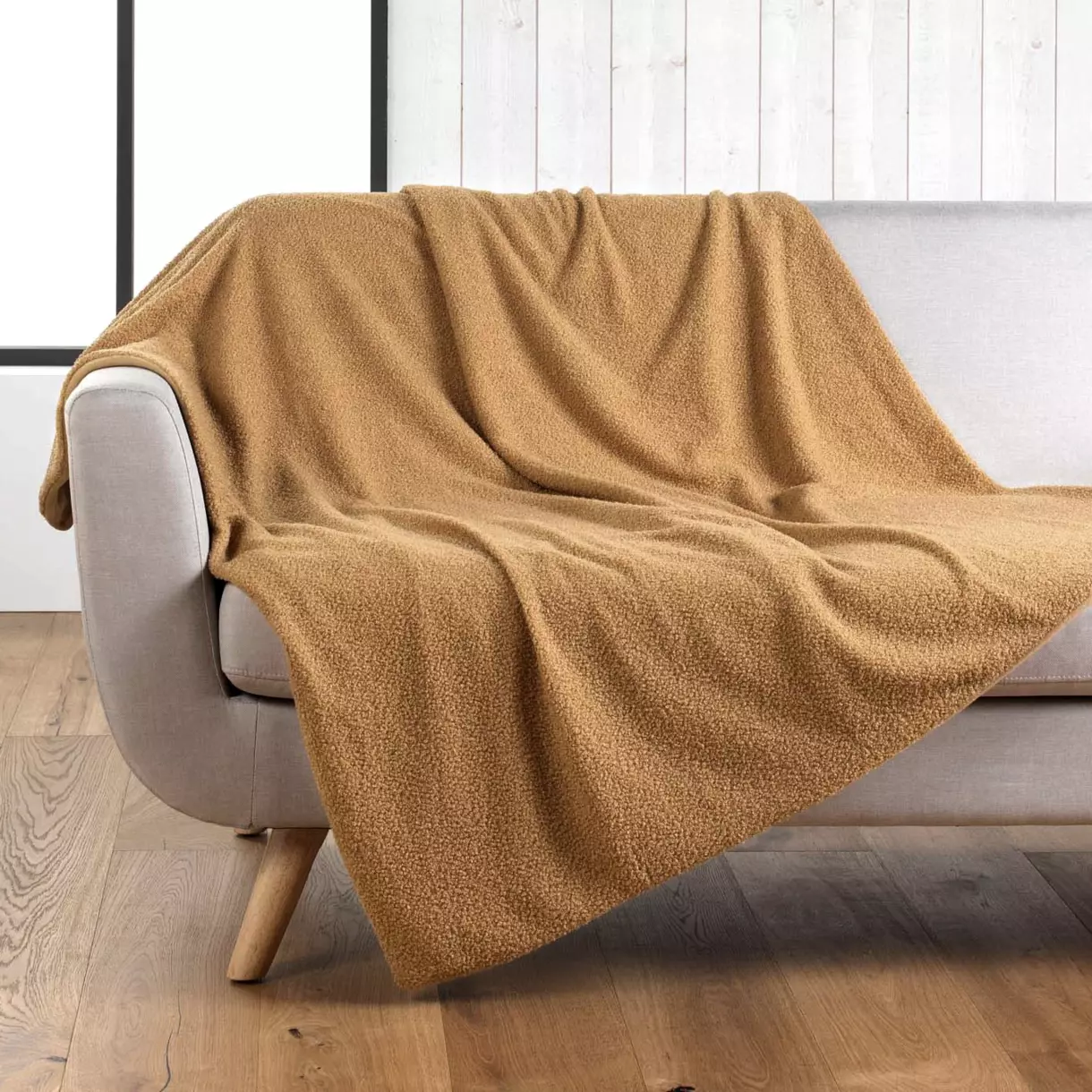 Manta con rizos (150 cm) Woly Camel 1