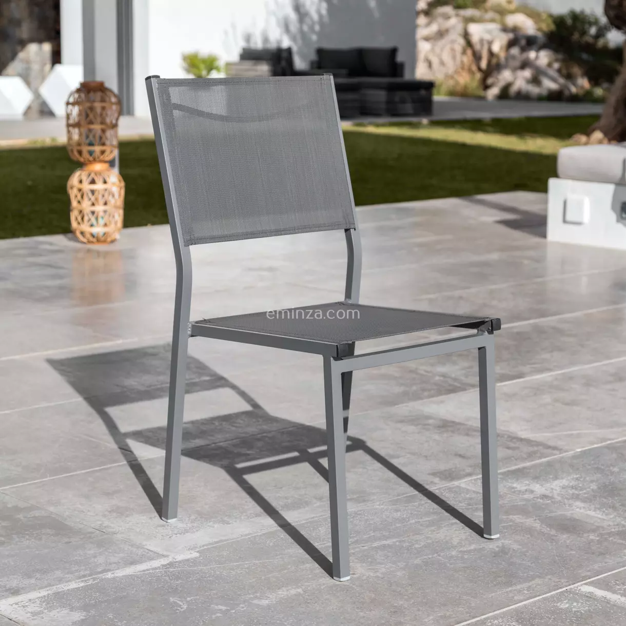 Silla de jardín alu apilable Murano - Gris pizarra