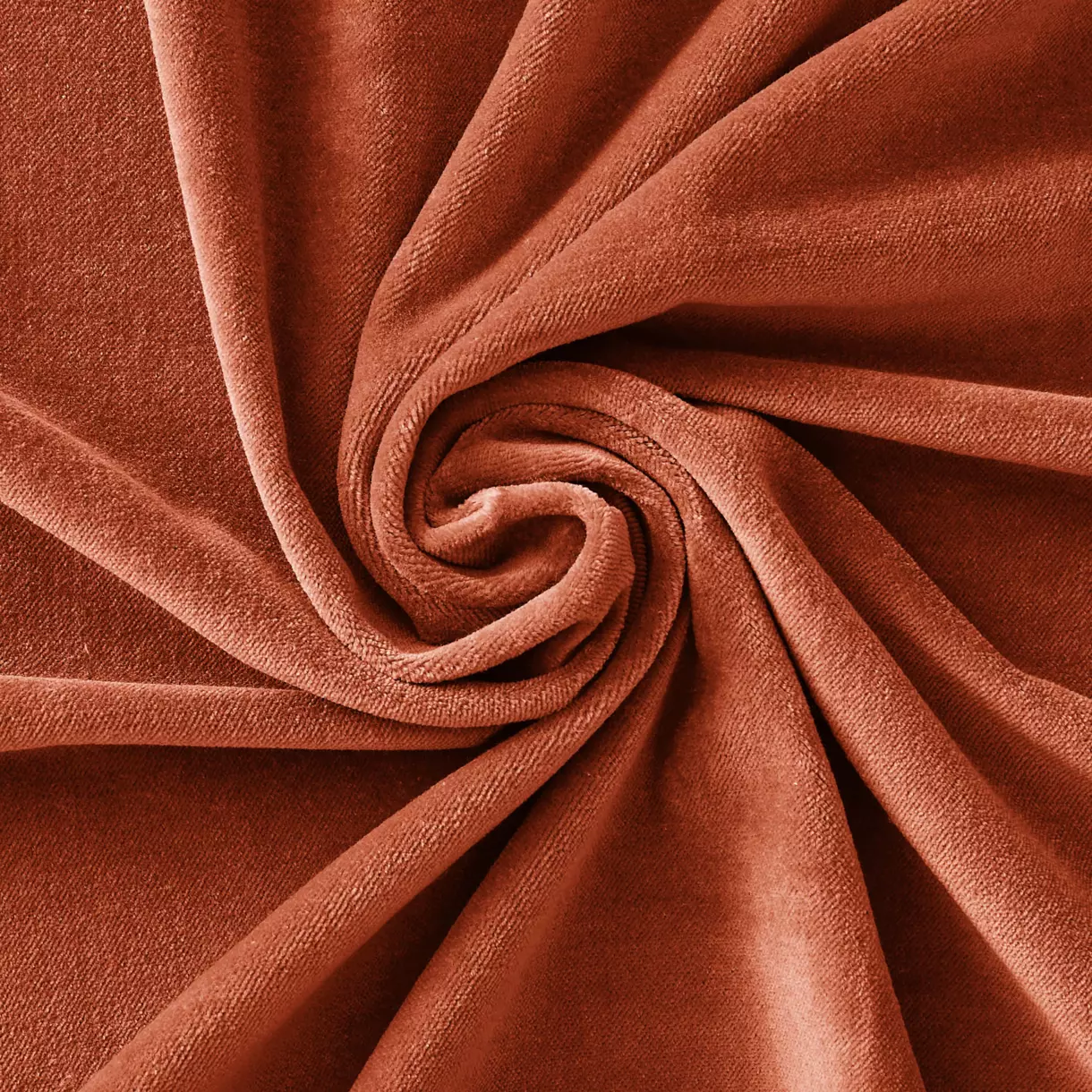 Overgordijn verstelbaar katoenfluweel (140 x max 270 cm) César Terracotta 6