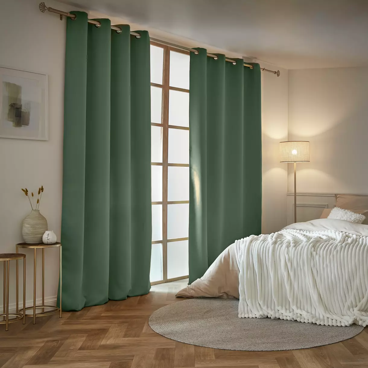 Rideau occultant thermique (140 x 260 cm) Inuit Vert romarin 1