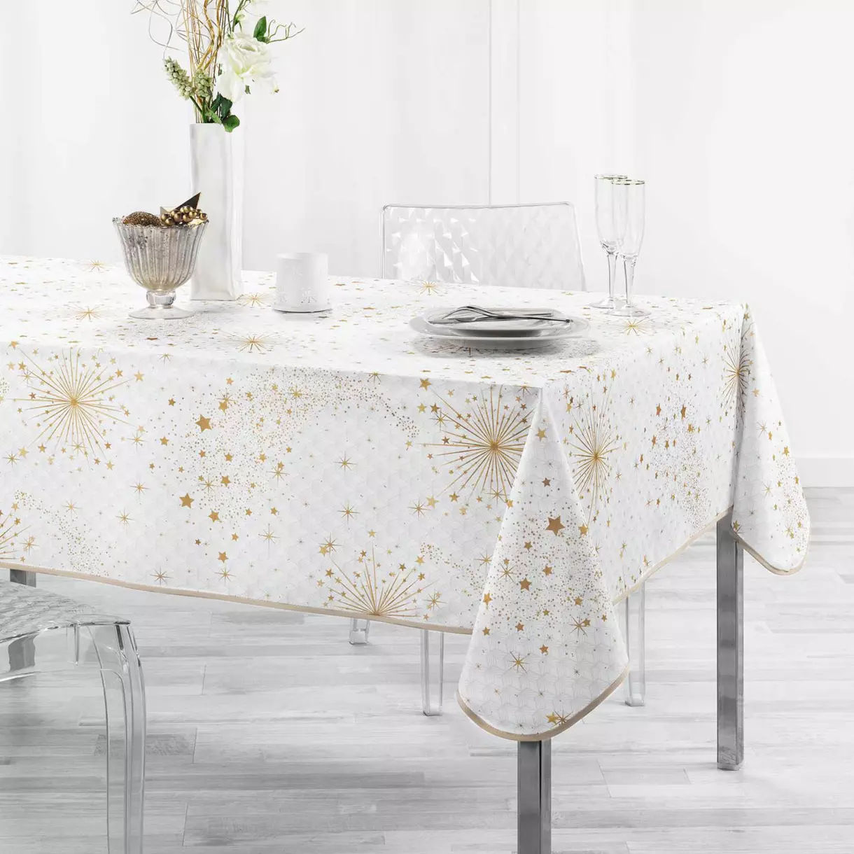 Nappe rectangulaire (L240 cm) Illumination Or 1