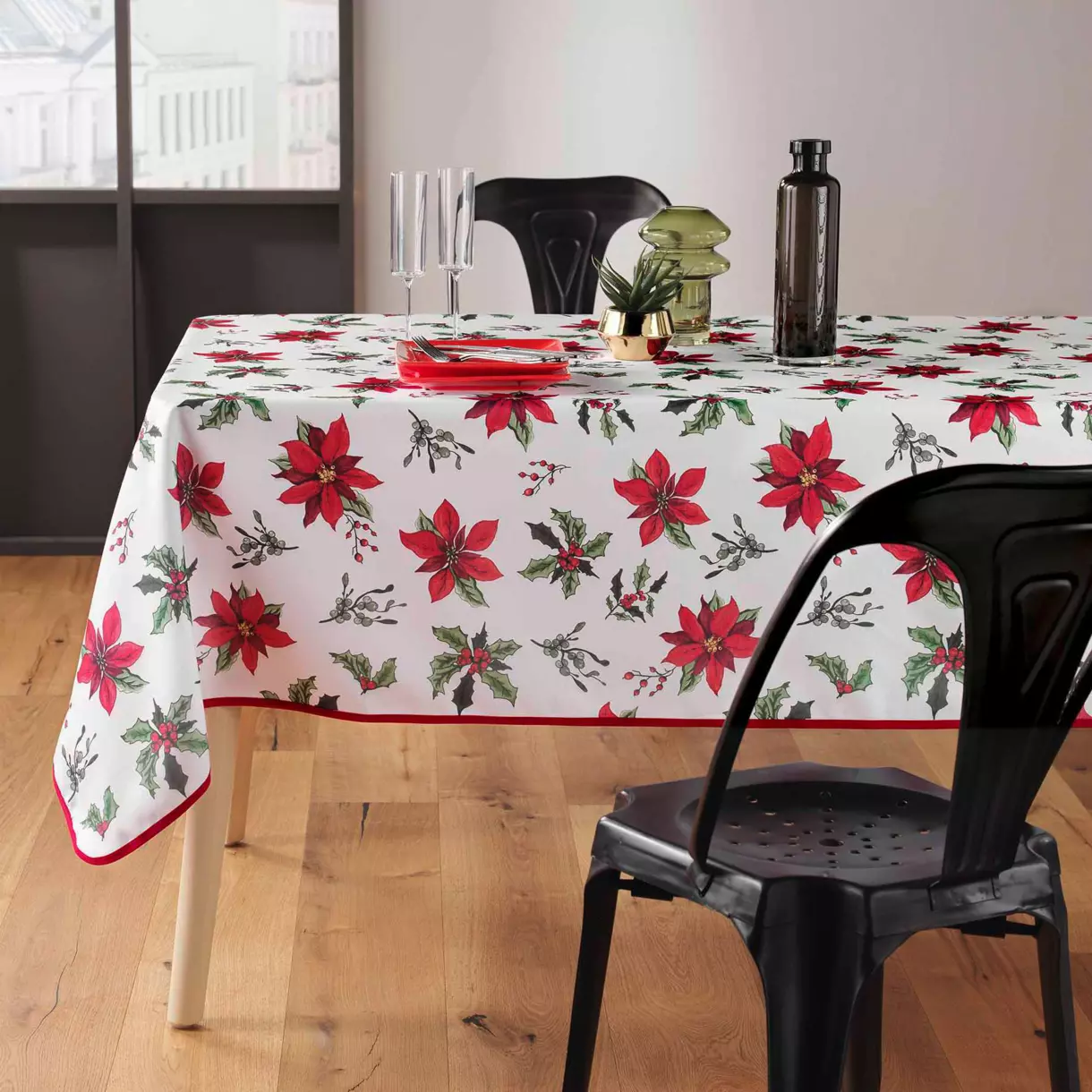 Mantel rectangular (L300 cm) Amaryllis Blanco 1