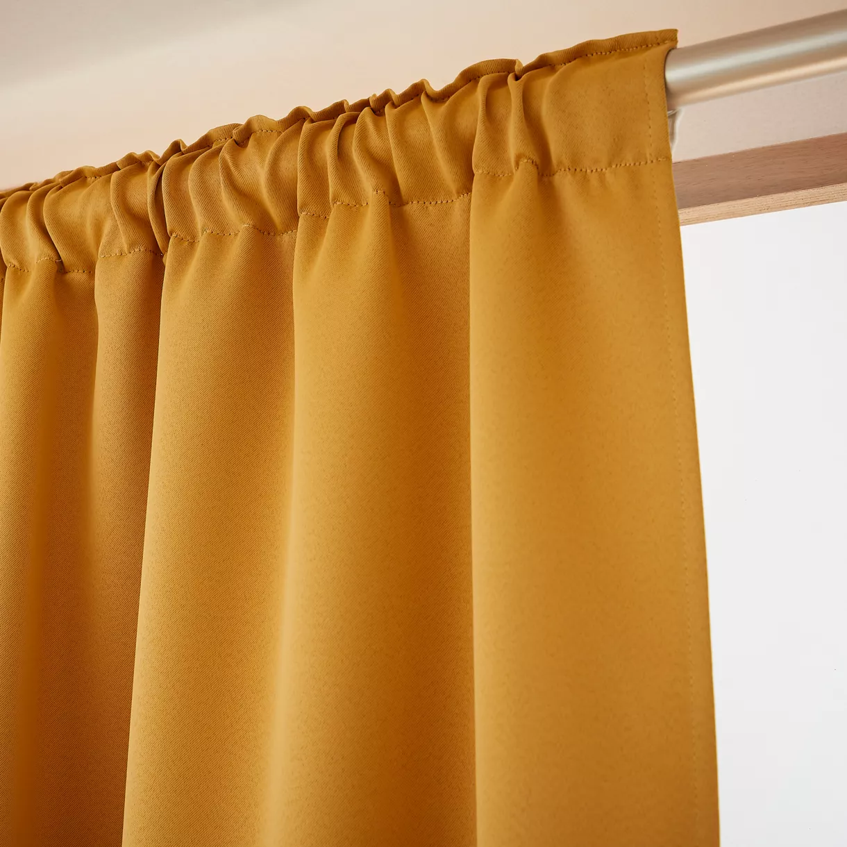 Rideau obscurcissant  galon fronceur (140 x 260 cm) Dark Jaune moutarde
