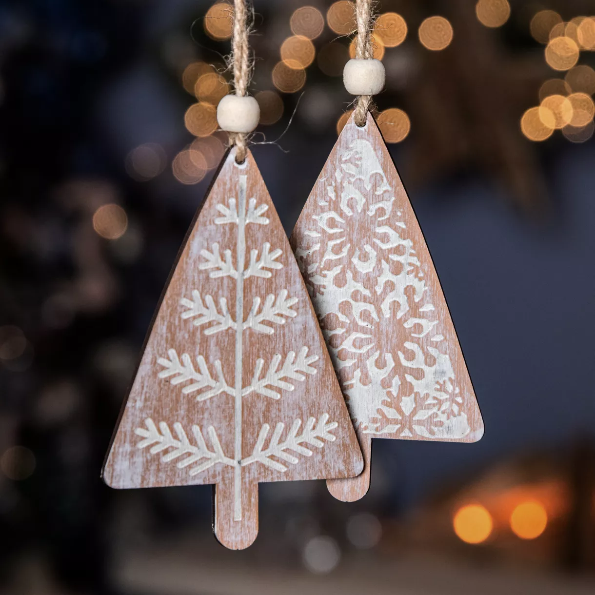 Set van 2 sapins Moïna om op te hangen roze 1
