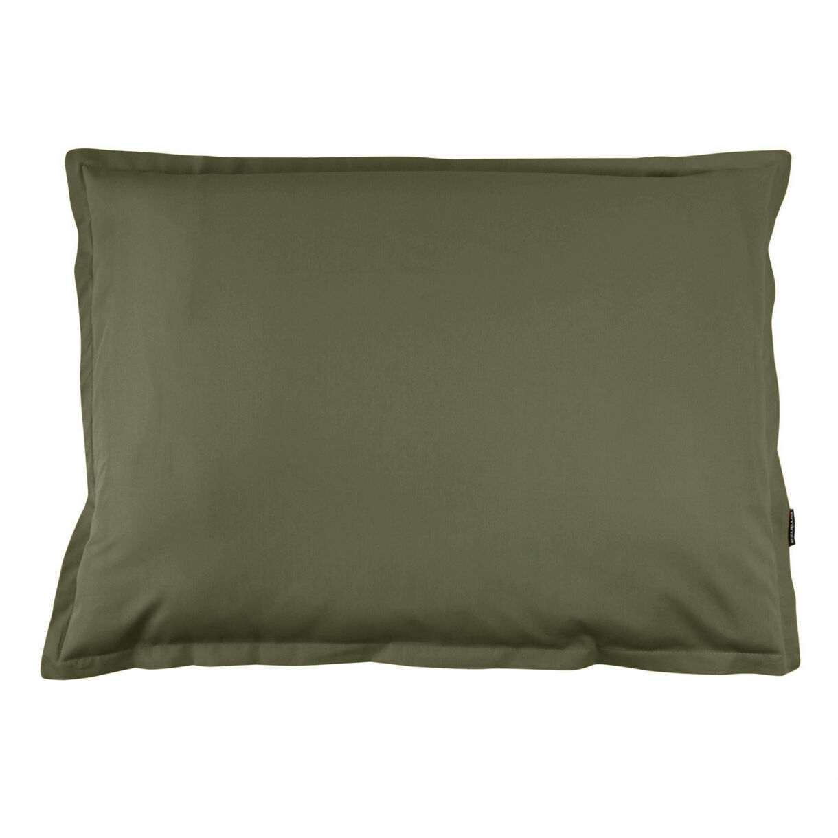 Funda de almohada rectangular en percal de algodón (70 cm) Cali Verde romero