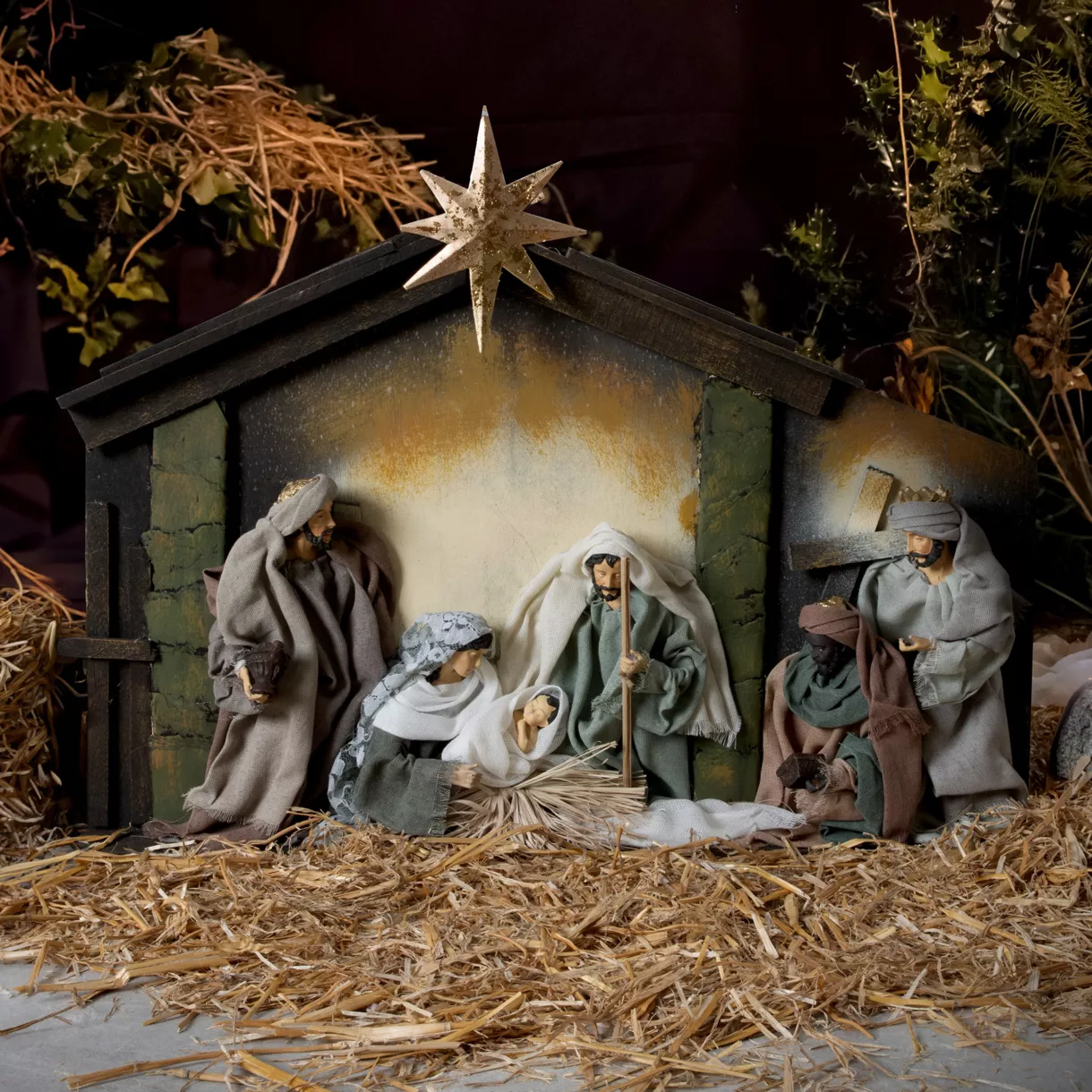 Presepe luminoso con natività Sainte-Jeanne