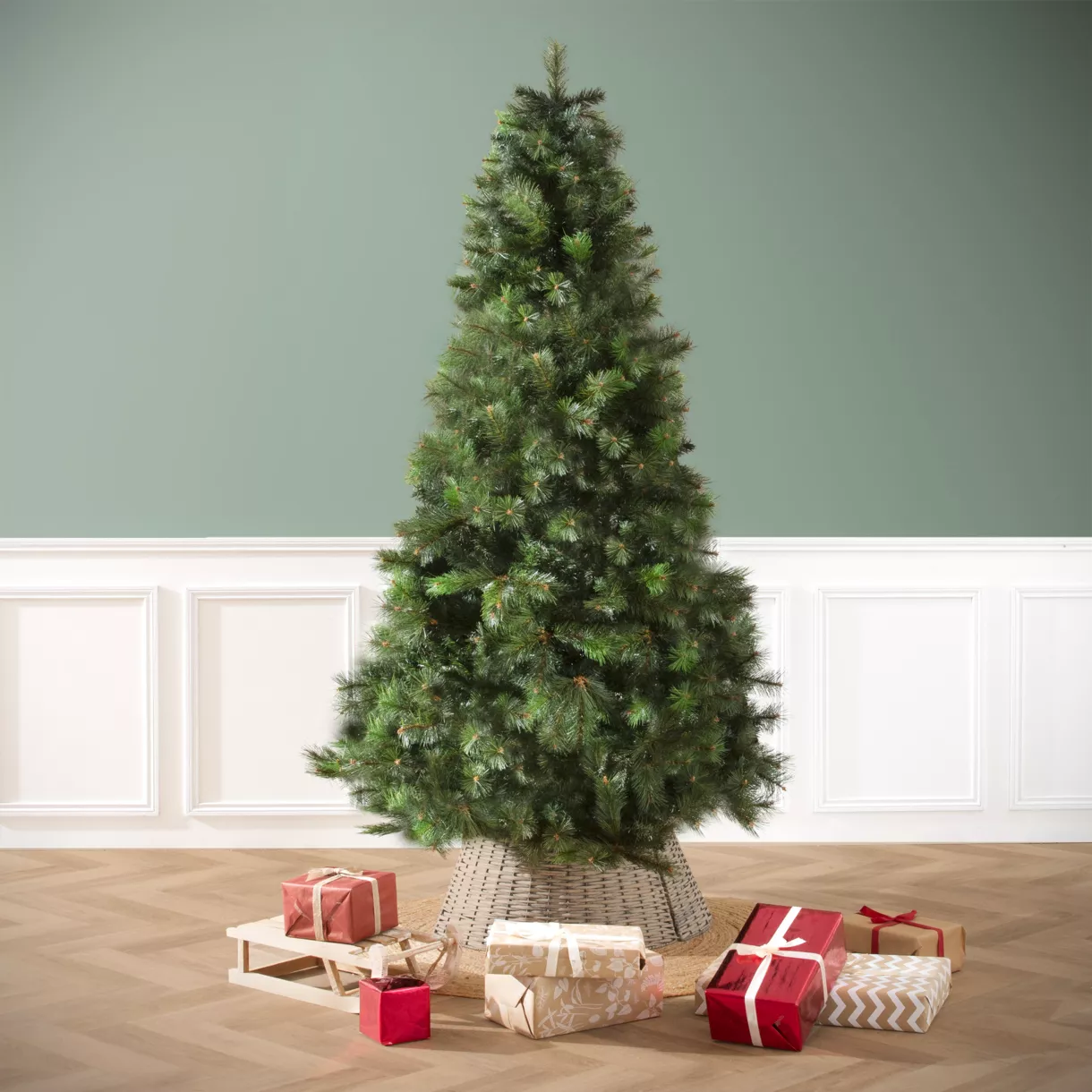 Abeto artificial de Navidad Oregon Altura 215 cm Verde 1