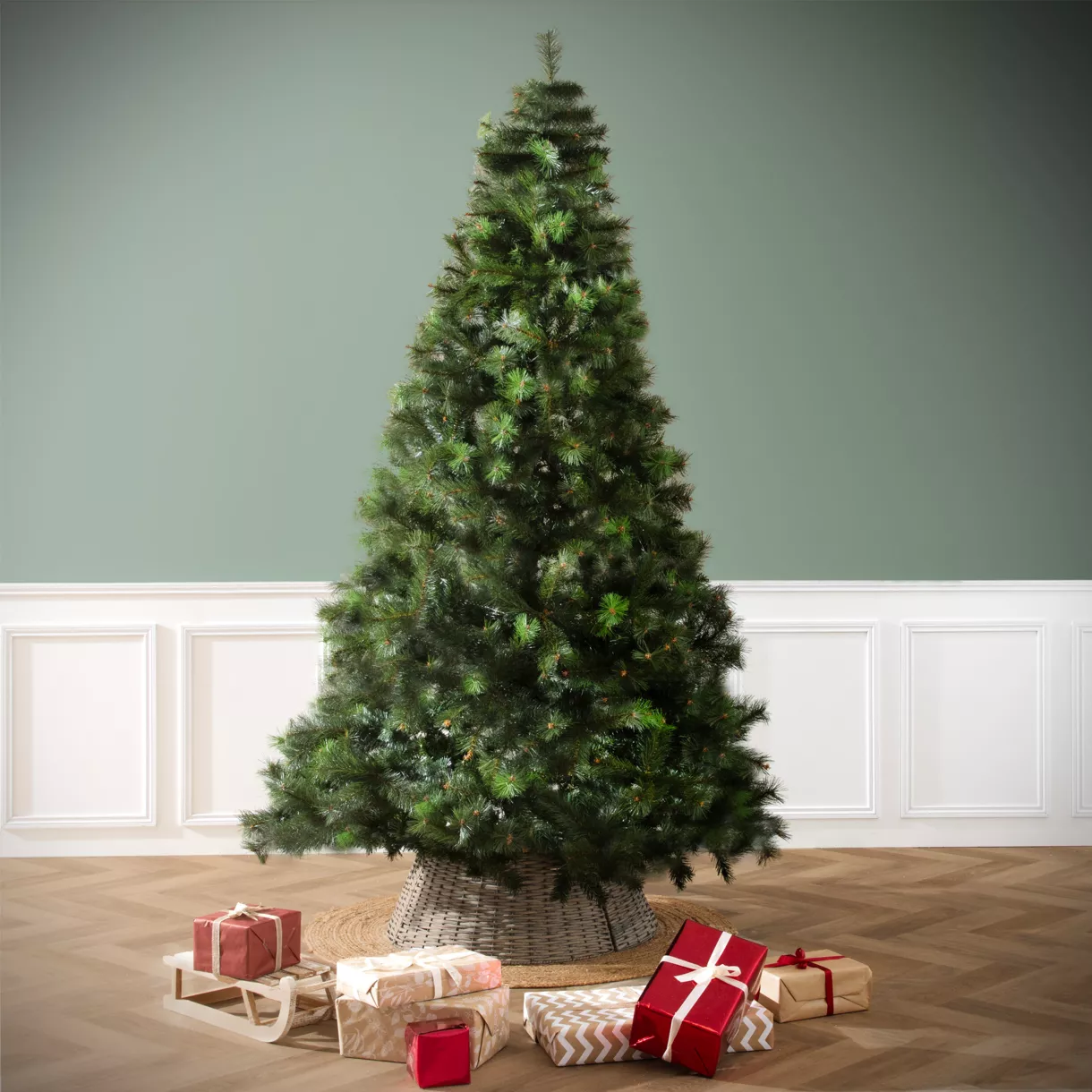 Abeto artificial de Navidad Oregon Altura 310 cm Verde 1