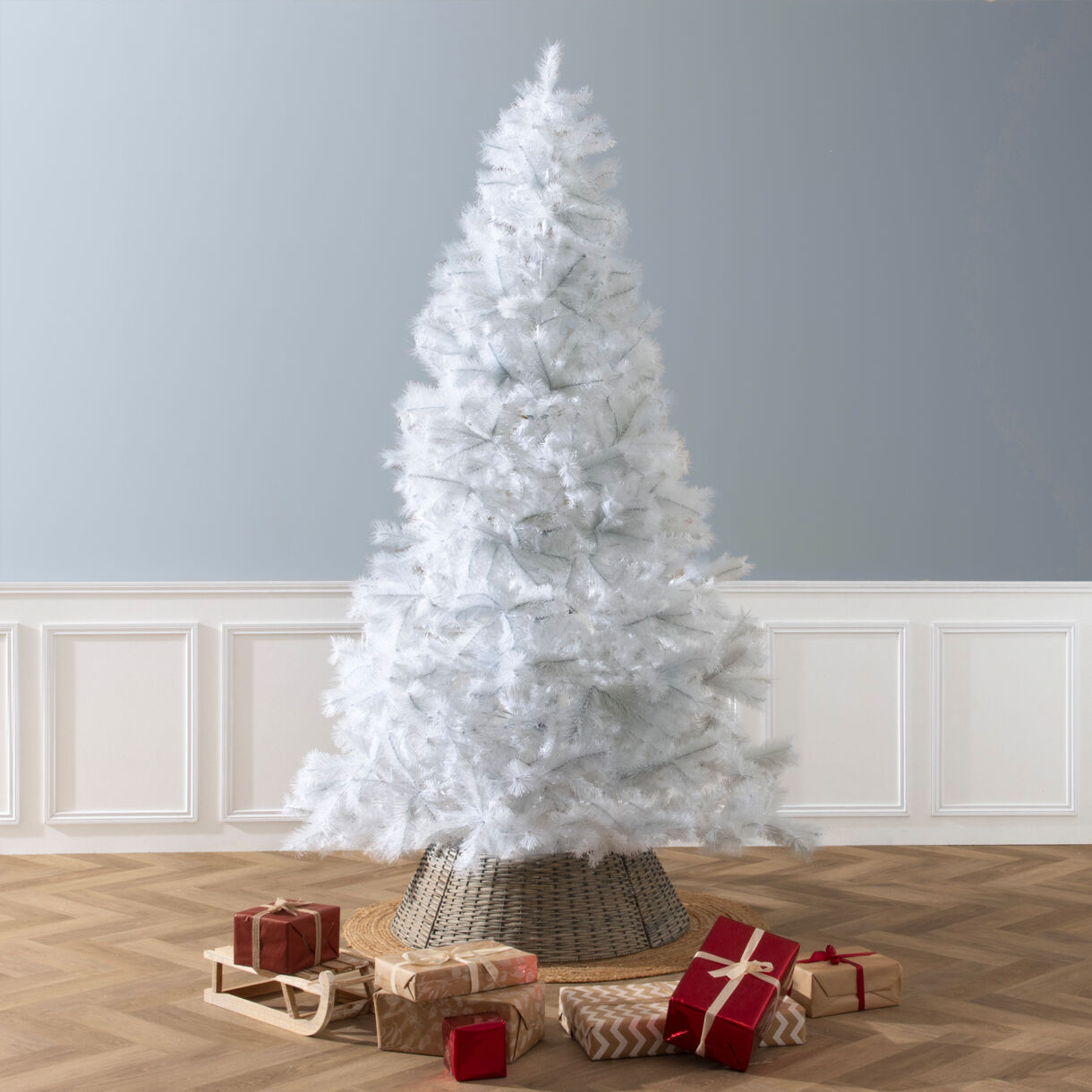 Albero di Natale artificiale Oregon H245 cm Bianco 