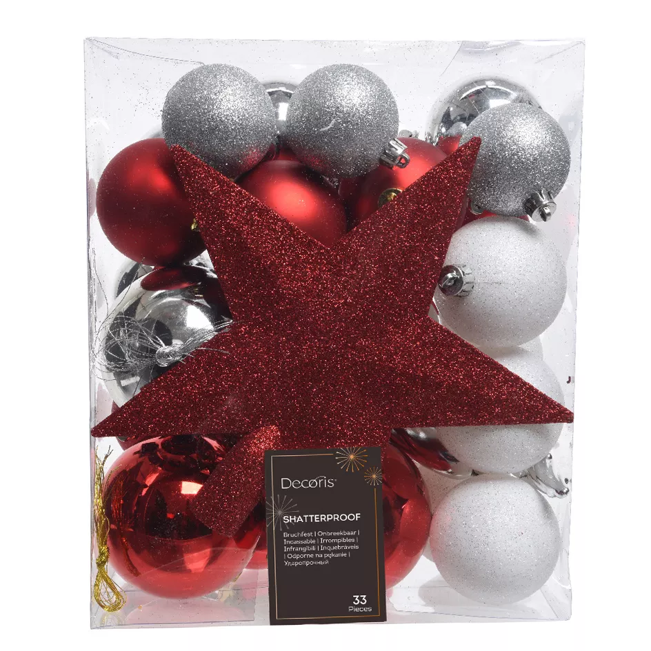 Baumschmuck-Set Novae multi Weiß / Rot 1
