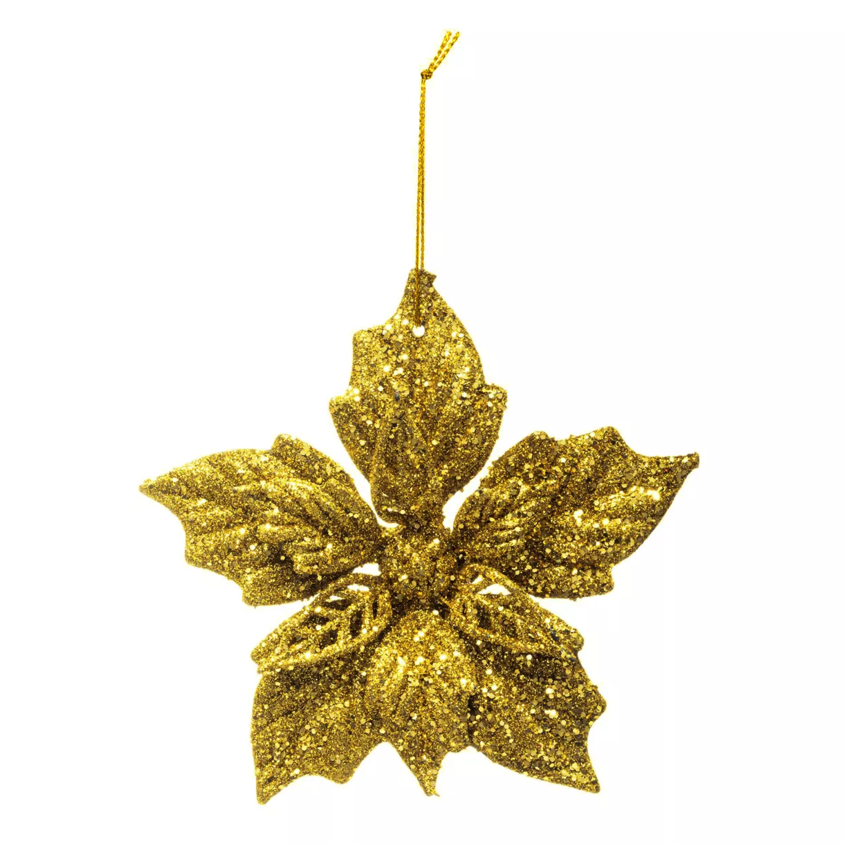 Blad Kerstster hangdecoratie Goud 1