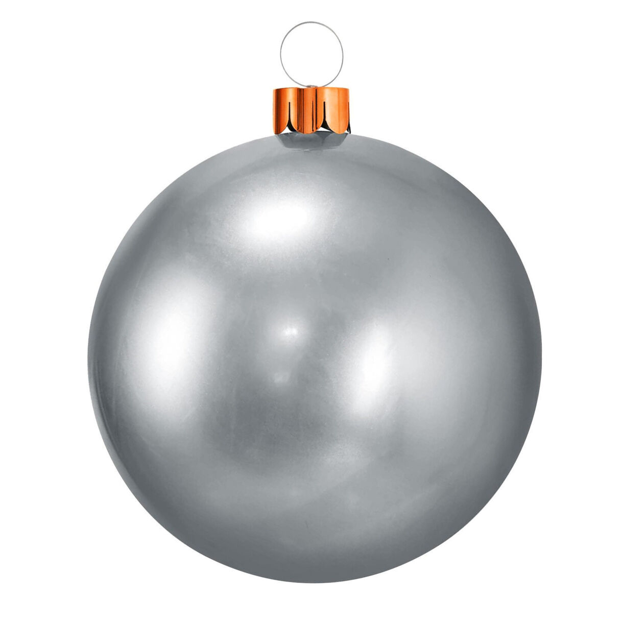 Grande boule de Noël gonflable D65 cm Argent 1