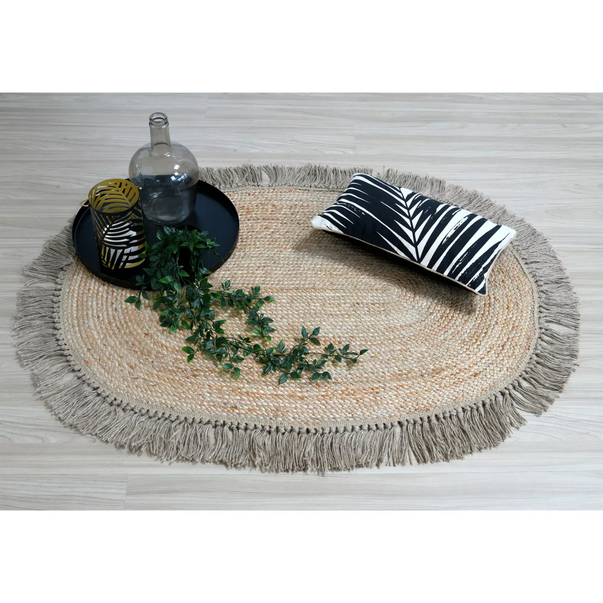 Alfombra en yute (80 x 120 cm) Kinogi Beige